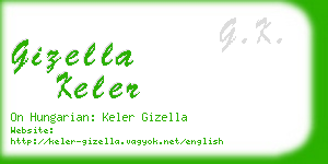 gizella keler business card